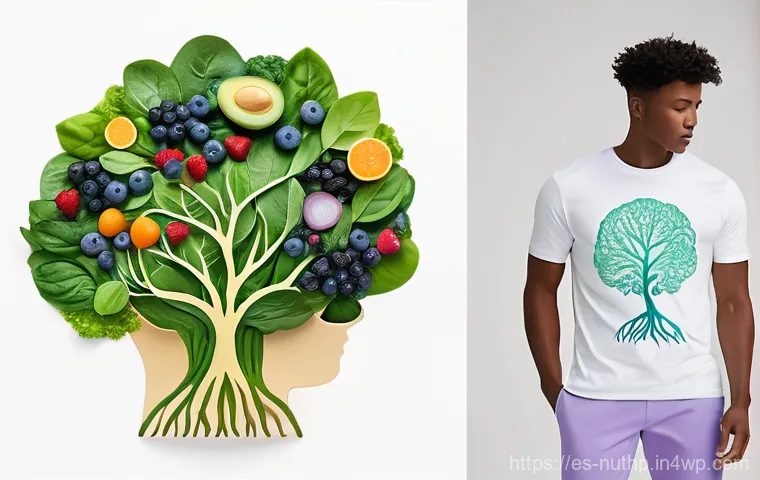 뇌 건강을 위한 영양소 연구 동향 - **Prompt: The Energetic Gut-Brain Axis**
    "A visually stunning and vibrant depiction of the human...